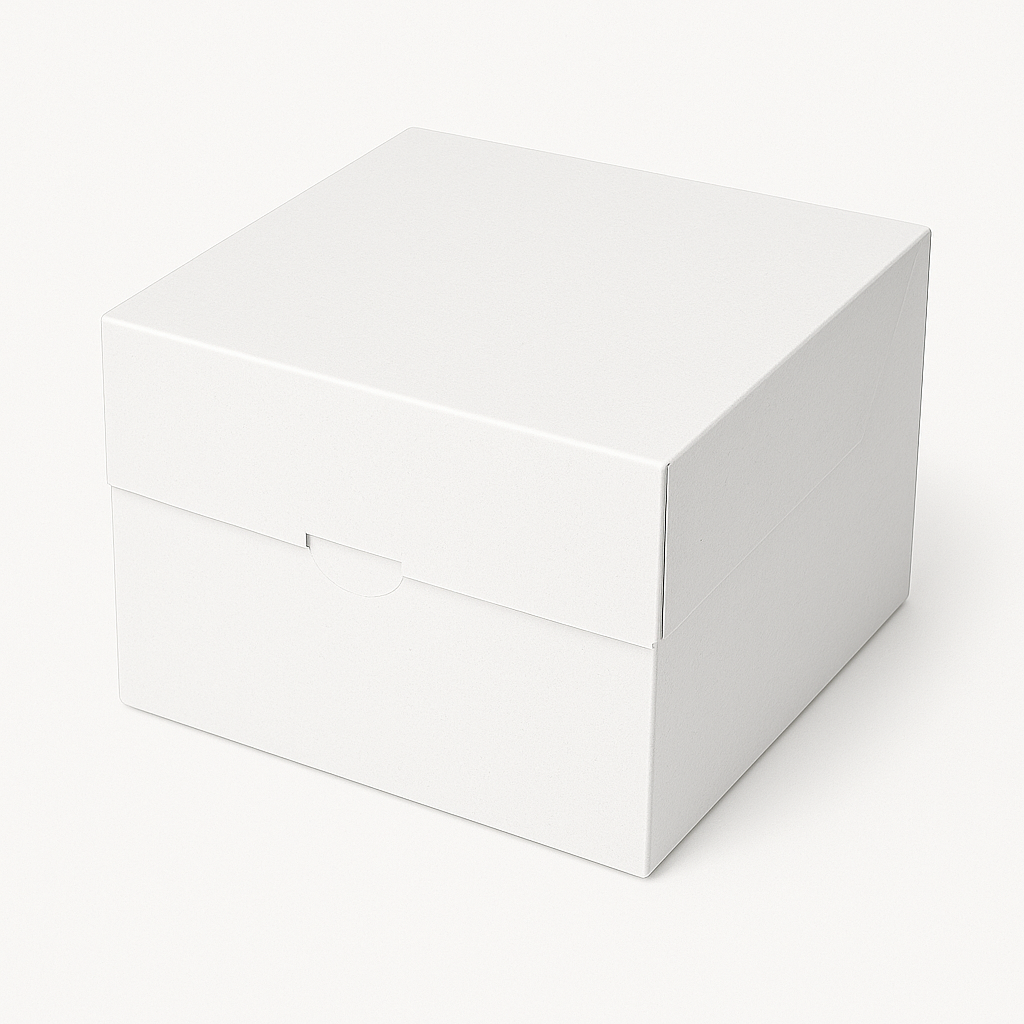 6x6x4 Inch Cake Box White