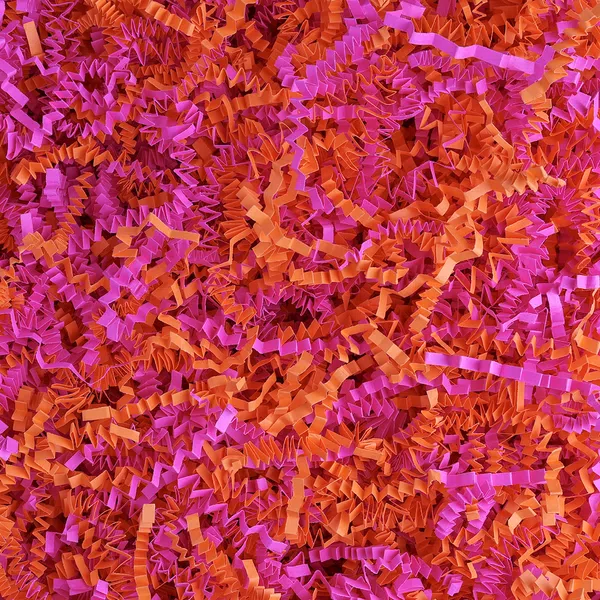 Cerise and Orange Mix Shredded 4mm Zig Zag Paper - 1kg