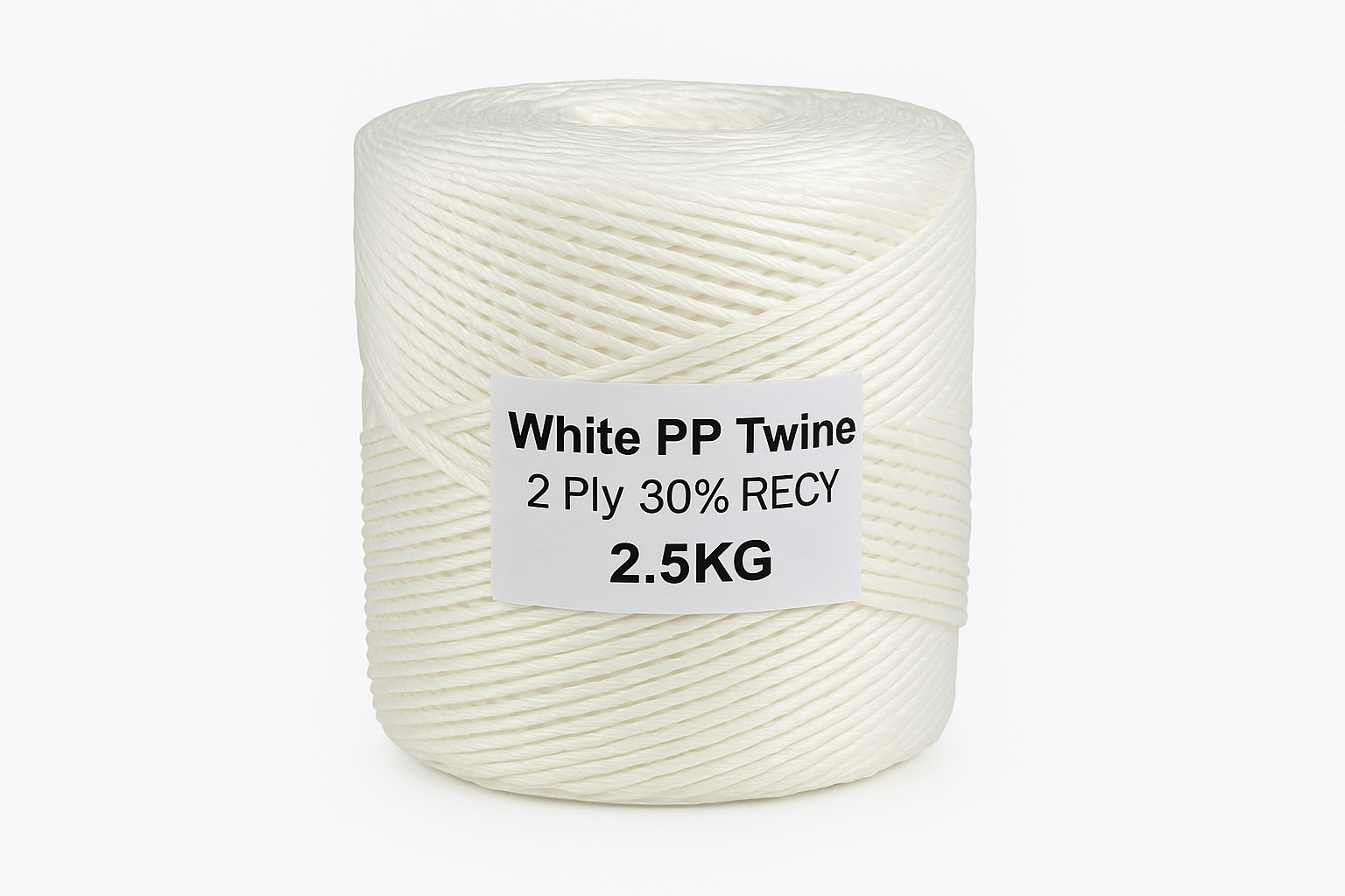 TWhite PP Twine 2 Ply 30% Recycled