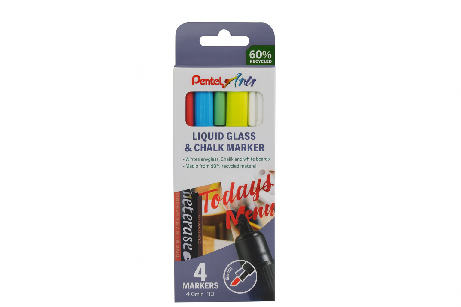 Pentel Liquid Chalk Marker Chisel Tip Assorted