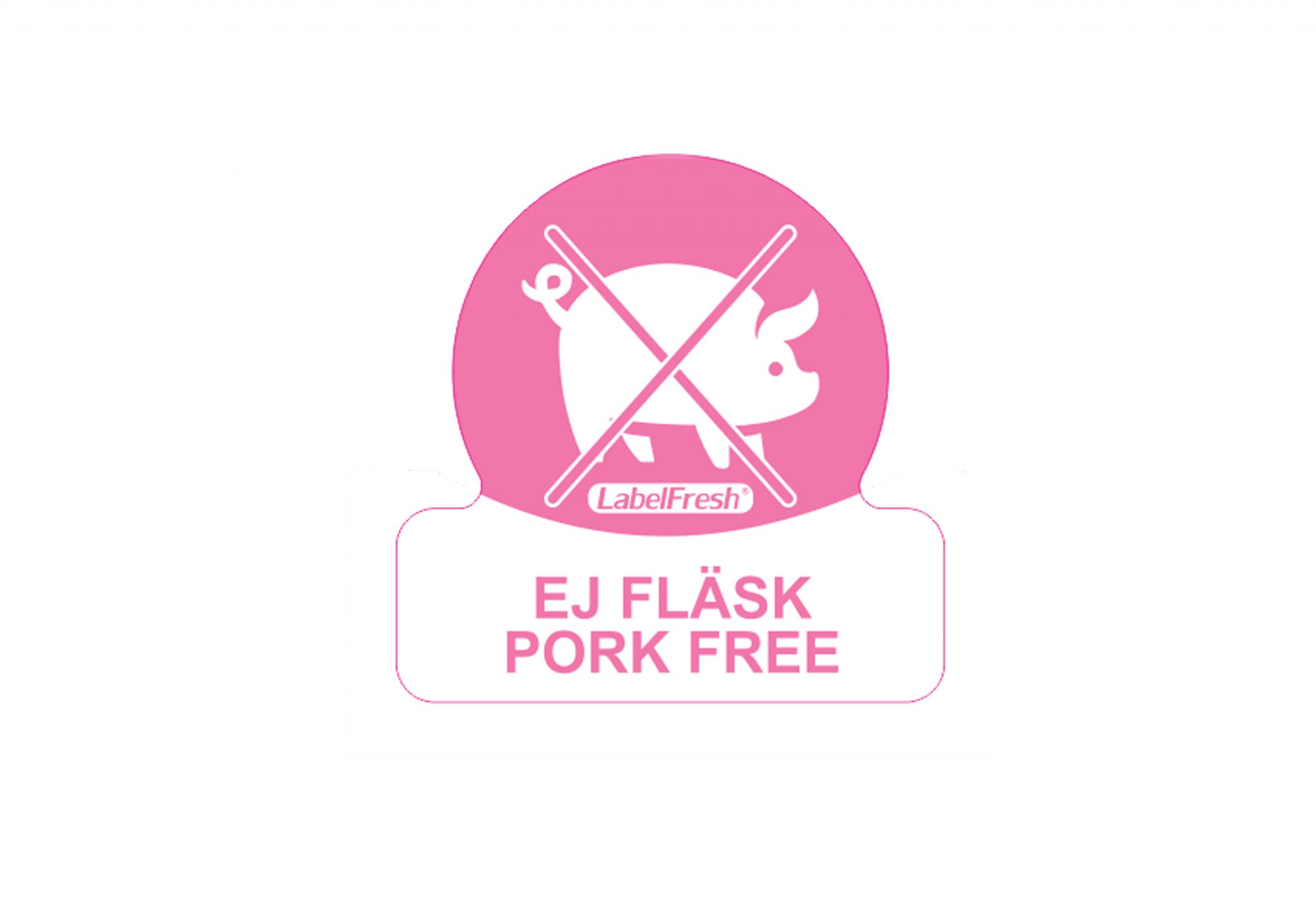 LF ALLERGEN LABELS - PORK FREE - 500 A ROLL