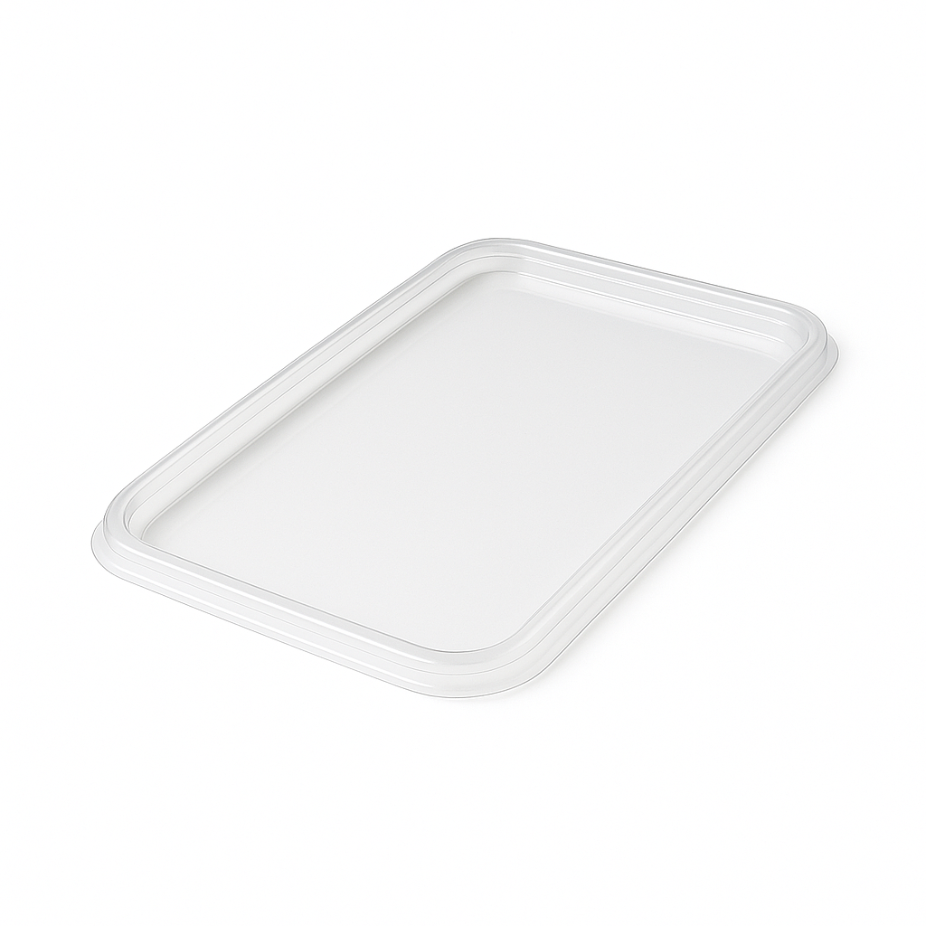 PP Lids For 500/650/750/1000ml Rectangular Paperboard Tray