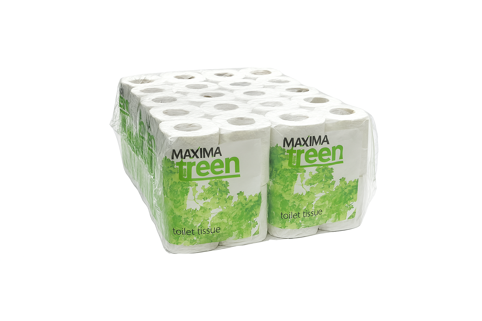Maxima Green 2-Ply White Toilet Roll 200 Sheet