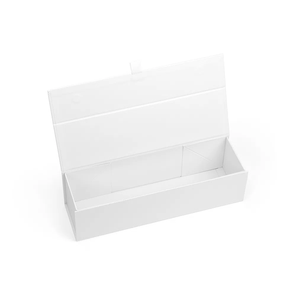 Luxury White Laminated Bottle Magnetic Gift Box