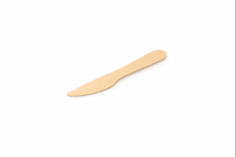 Biodegradable Wooden Knives 160mm Natural