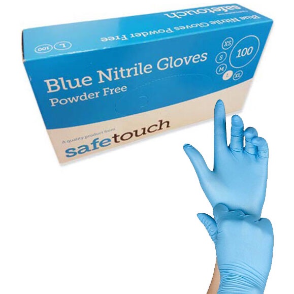 Blue Nitrile Gloves Powder Free - Small