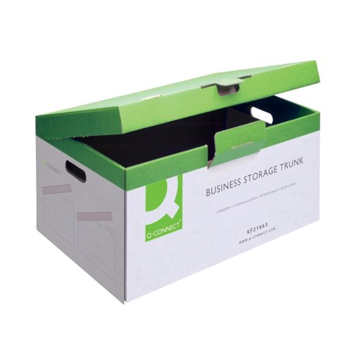 Q-Connect Business Storage Trunk Box W374xD540xH245mm White (Pack of 10)
