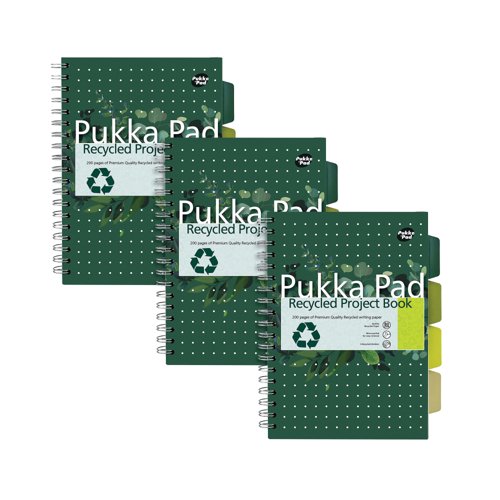 B5 Recycled Project Book – 200 Pages (Pack of 3)