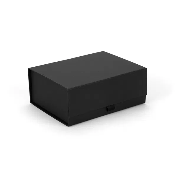 Medium Black Ribbed Magnetic Gift Box