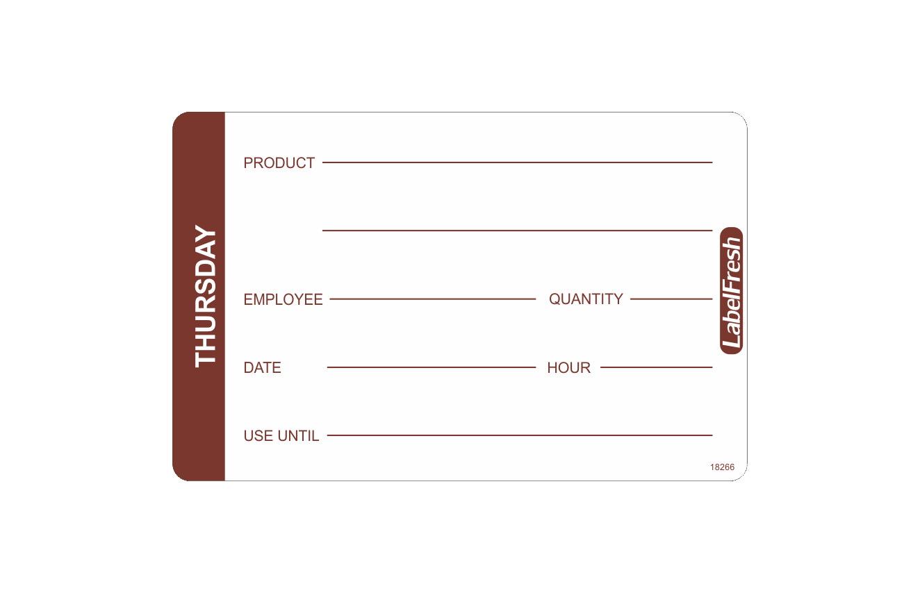 Removable Weekly Pro Labels - Thursday