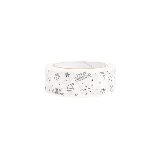 Merry Christmas White Paper Tape 37.5mm x  50m