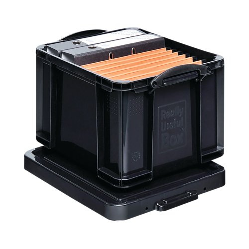 Really Useful 35L Recycled Plastic Storage Box Black