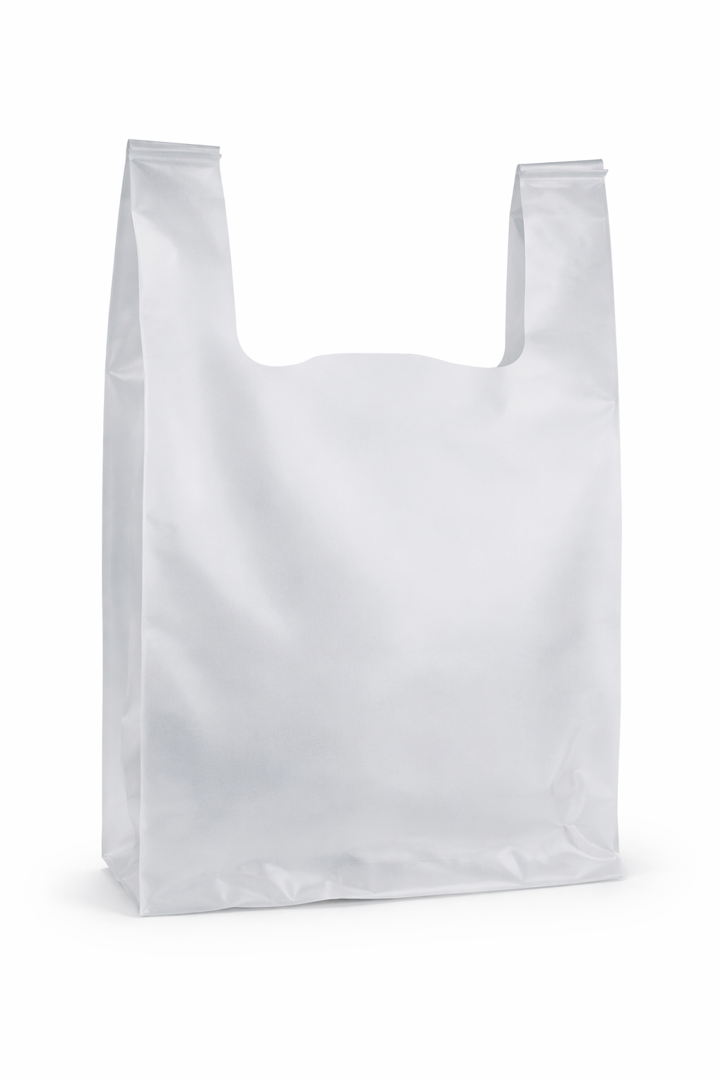 Heavy Duty Frosted Vest Bag – 580 x 410 + 80mm, 50 Micron