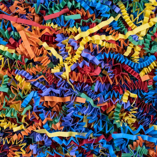 Rainbow Mix Shredded 4mm Zig Zag Paper - 1kg