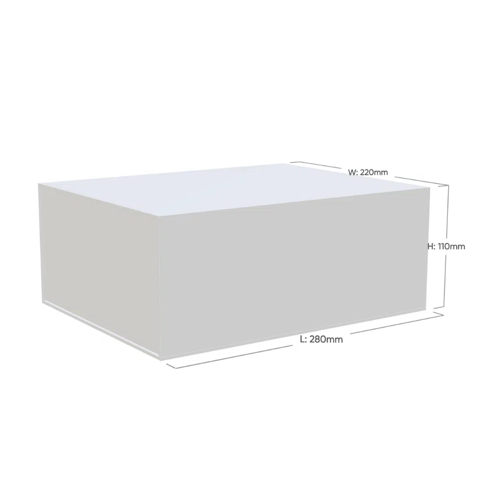 Deep Black Ribbed Magnetic Gift Box