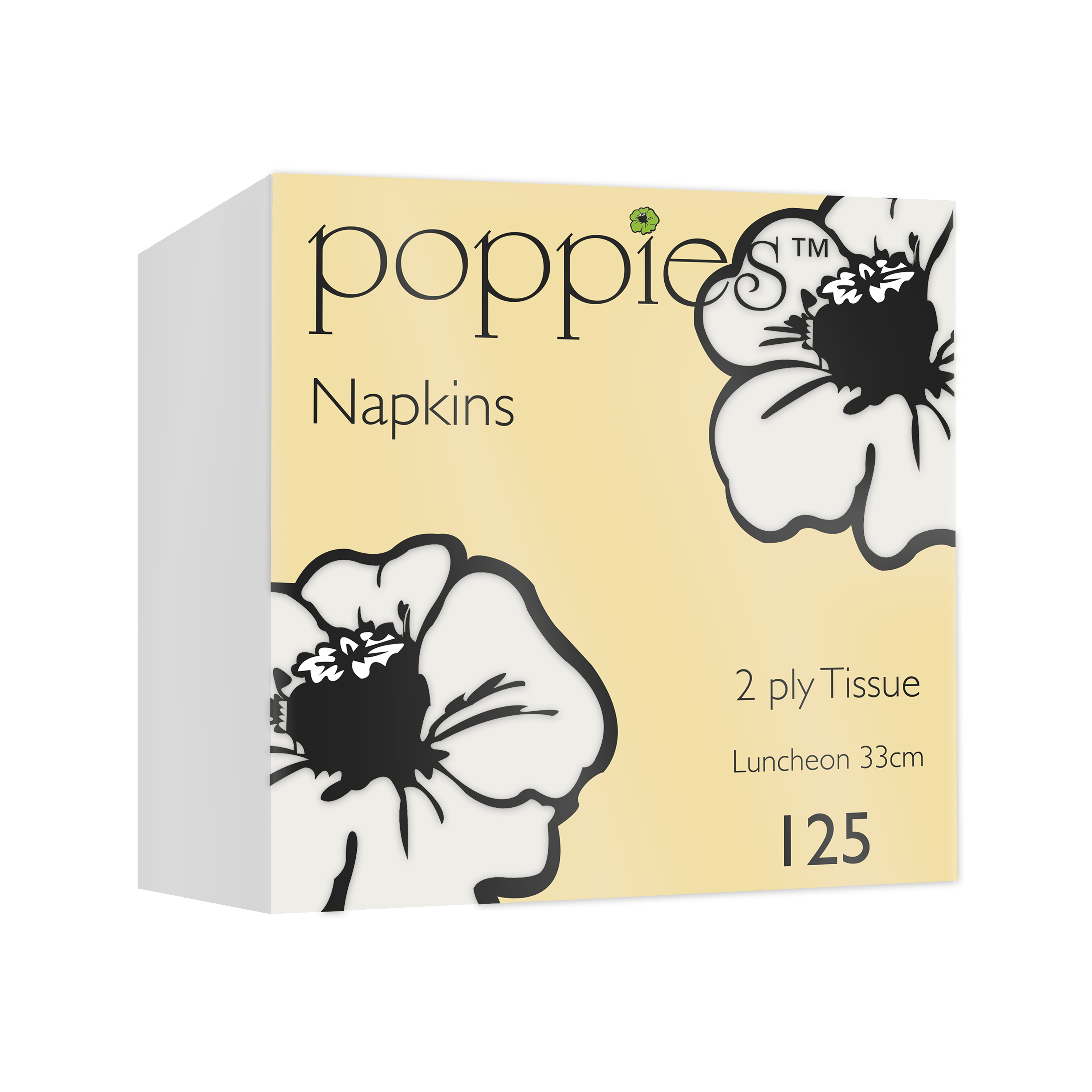 White Lunch Napkins 2-Ply 33cm