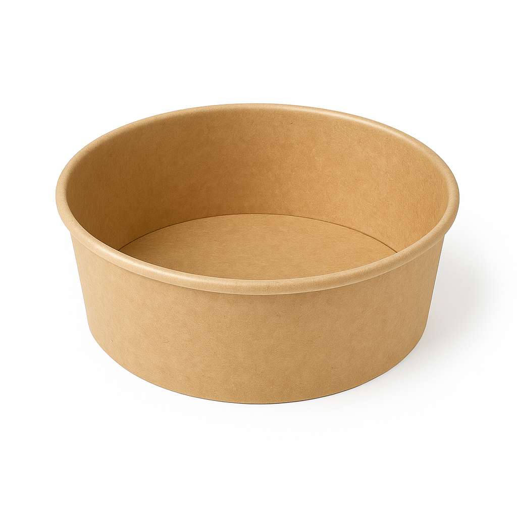 750ml Round Paperboard Salad Bowl KRAFT