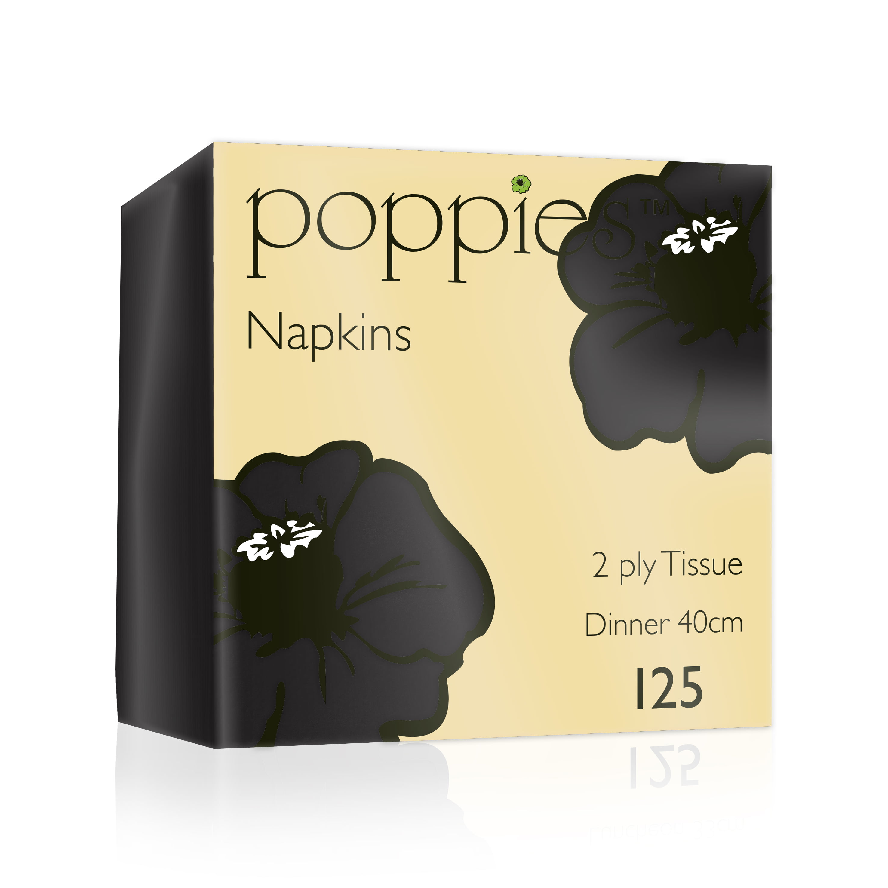 40cm 2 ply Black Dinner Napkin