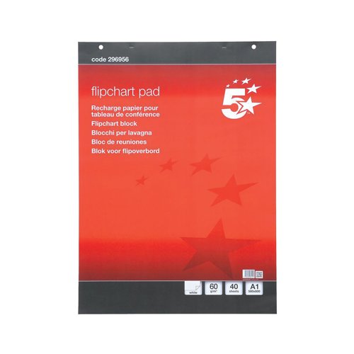 5 Star Plain Flipchart Pad