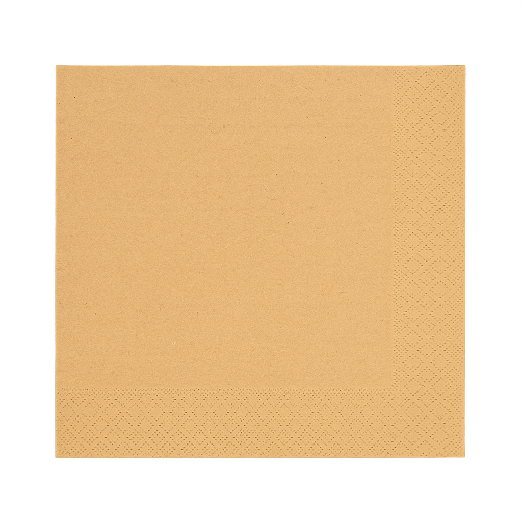 2 Ply 40cm Napkin Kraft - Unbleached