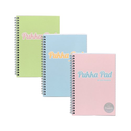 Pukka Pad Pastel A4 Project Book – 200 Pages (Pack of 3)