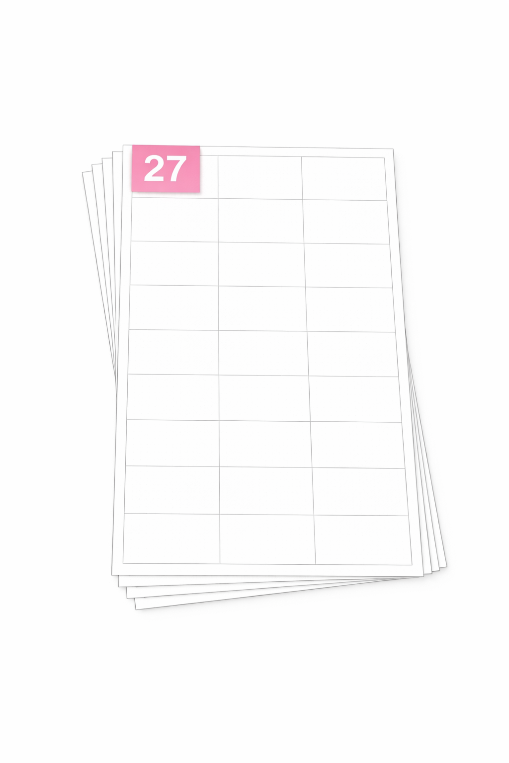 Address Labels A4 - 27 Labels Per Sheet