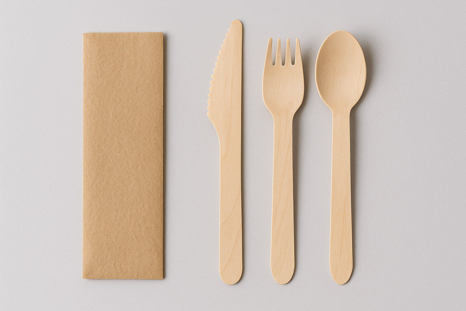 Wooden Cutlery Set 4 In 1 FO/KN/SP/NA