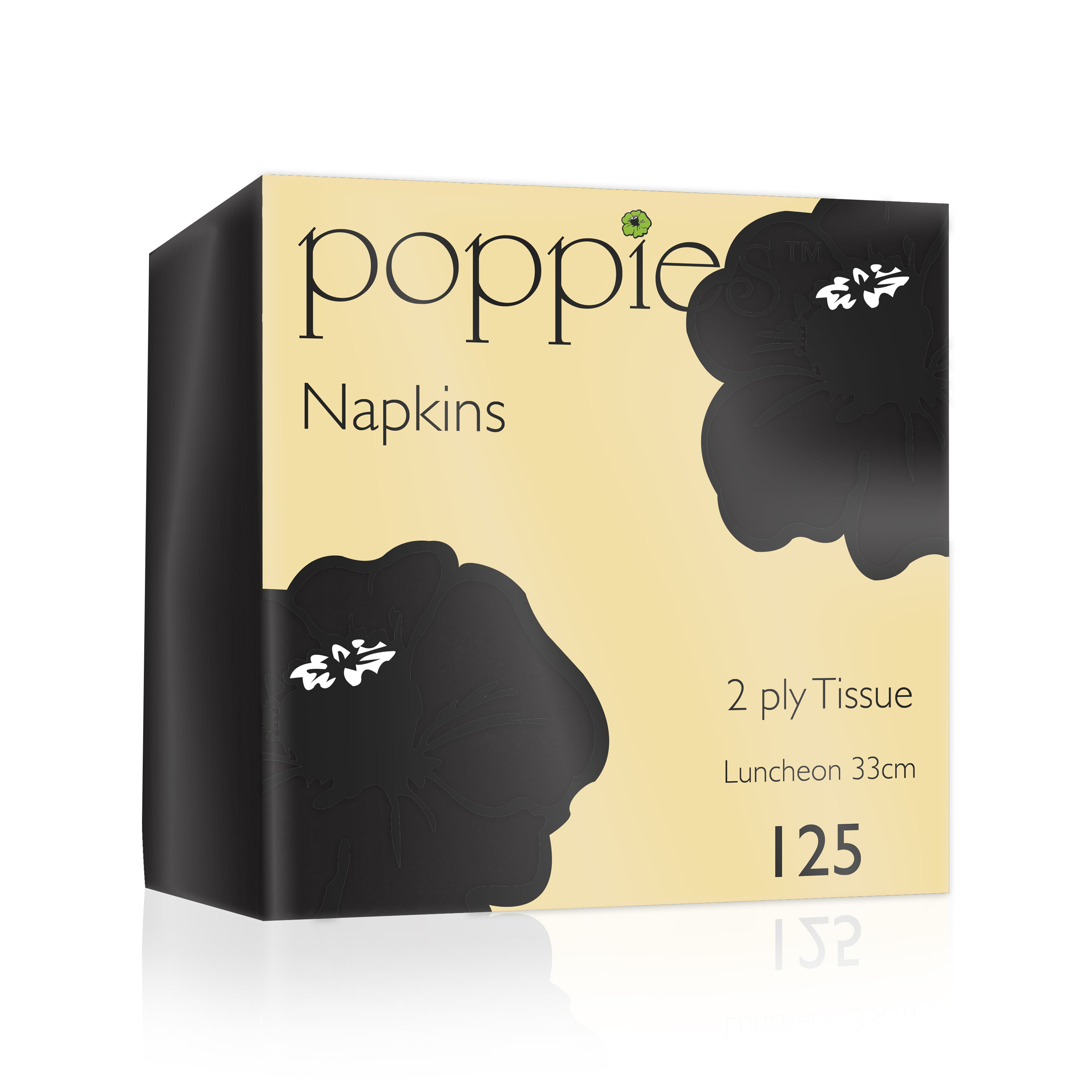 33cm 2 ply Black Lunch Napkin