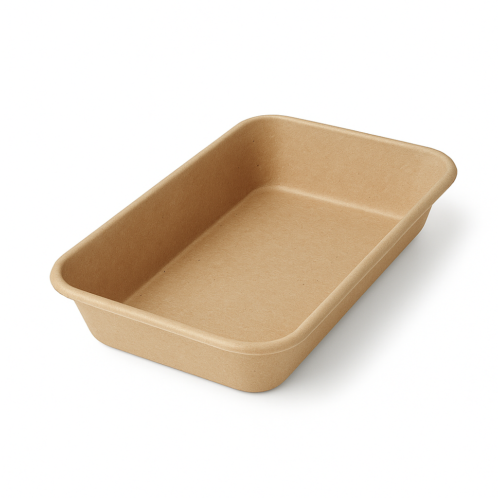750ml Rectangular Paperboard Tray KRAFT