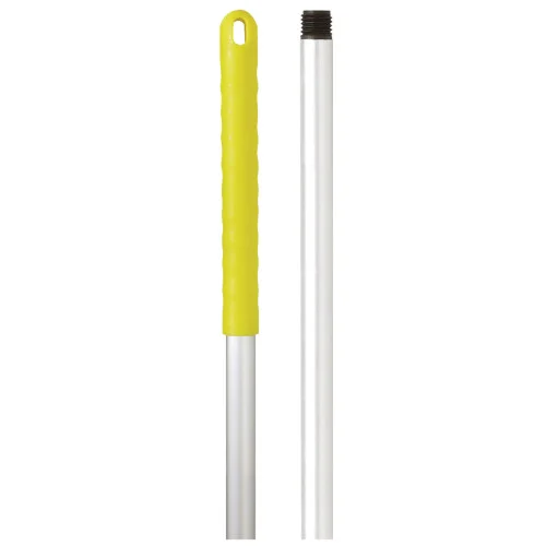 Colour Coded Traditional Screwfit Mop Handle 125cm Yellow