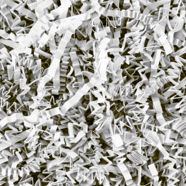 White Food Safe Shredded 4mm Zig Zag Paper - 1kg