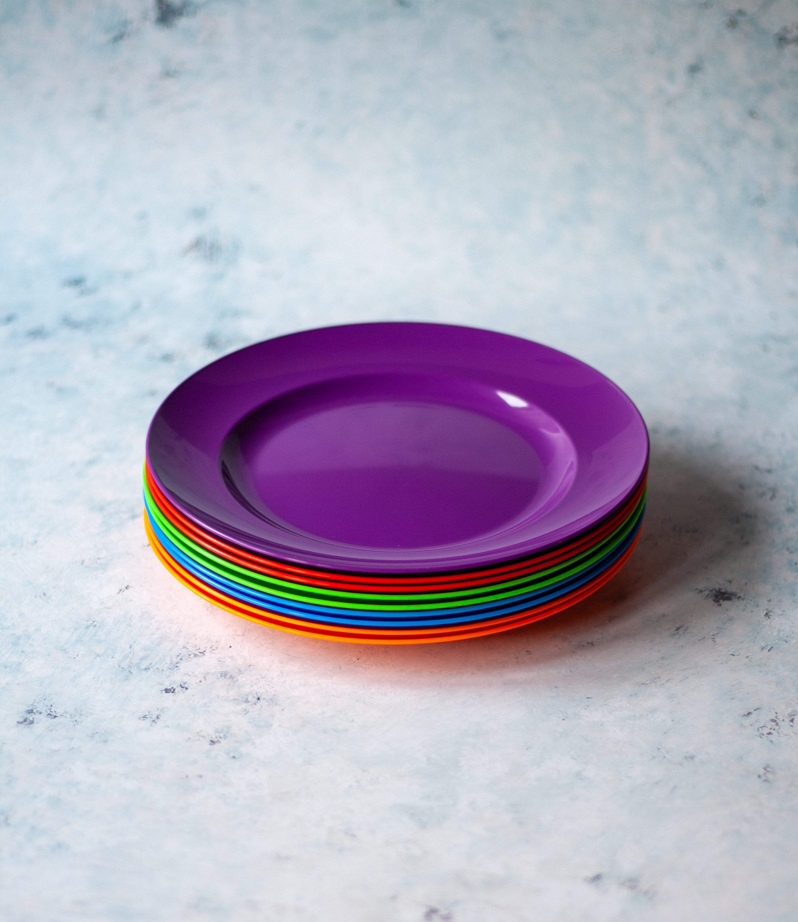 Pastel Mix Colour Plates 21.5cm