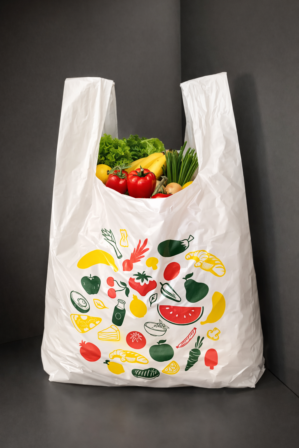 HDPE T-Shirt Shopping Bag – White Supermarket Carrier Bag 30X47X60 cm 33 Micron