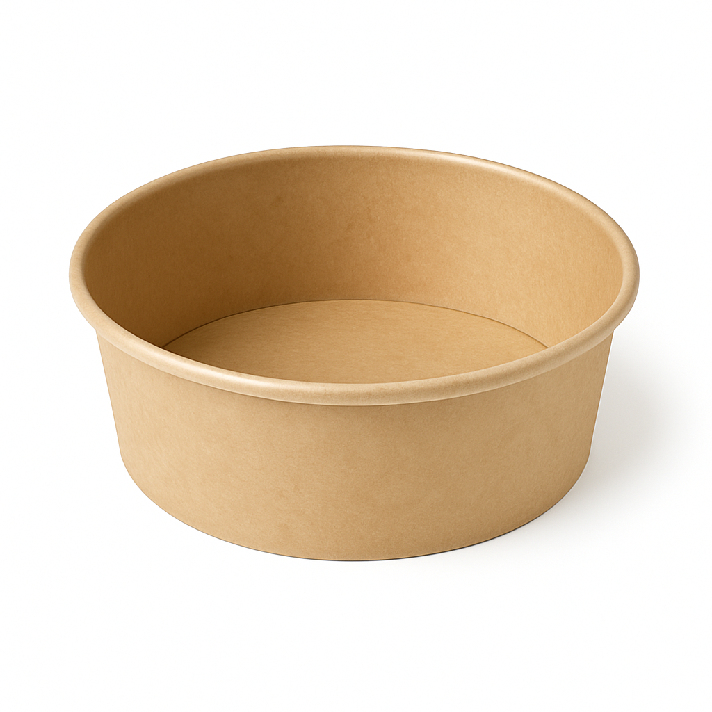 500ml Round Paperboard Salad Bowl KRAFT