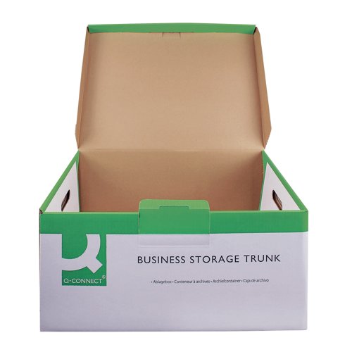 Q-Connect Business Storage Trunk Box W374xD540xH245mm White (Pack of 10)