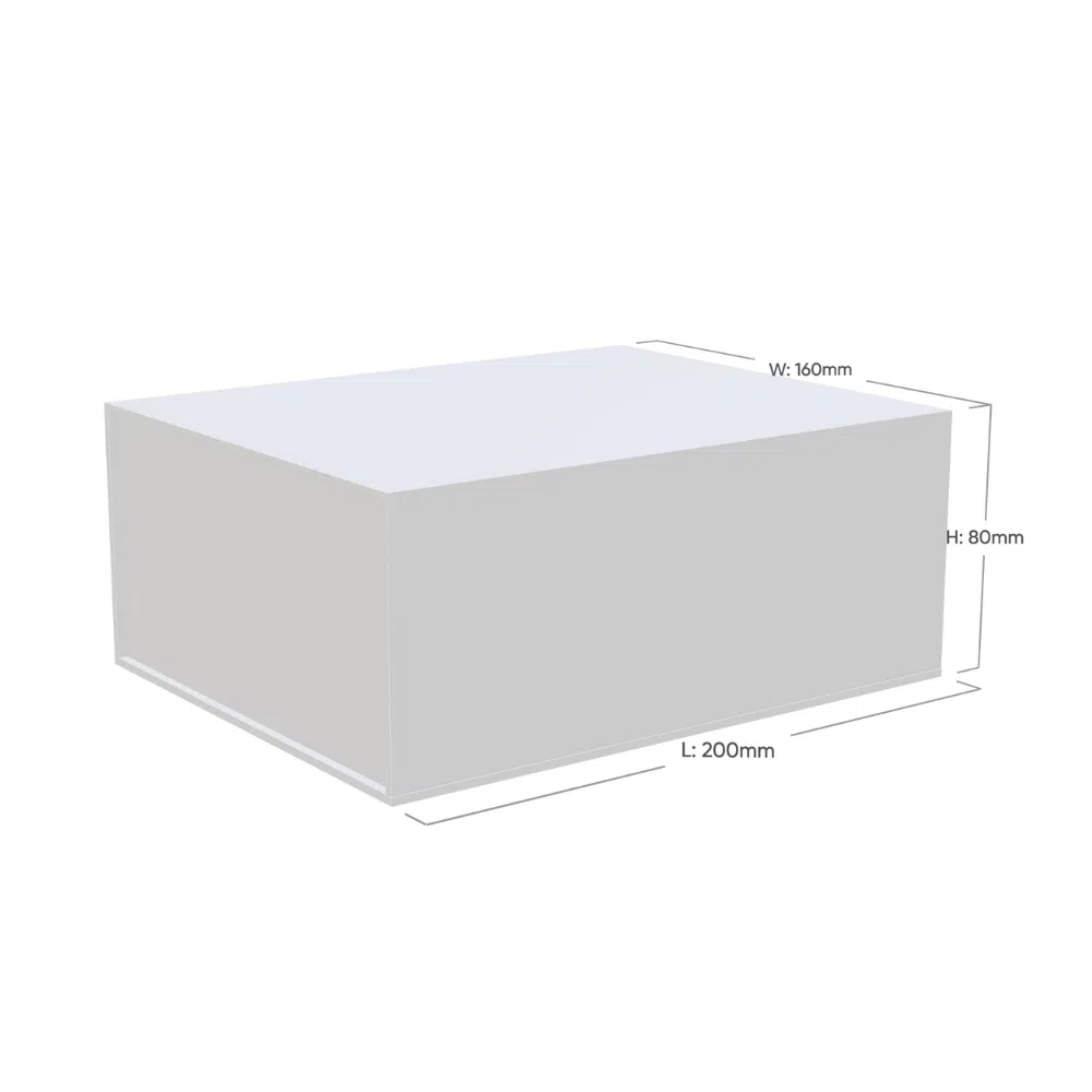 Medium White Laminated Magnetic Gift Box