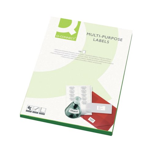 Q-Connect Multipurpose Labels 38.1x21.2mm 65 Per Sheet White (6500 Pack)