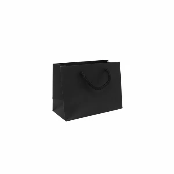 Small Landscape Black Paper Gift Bag With Rope Handles
