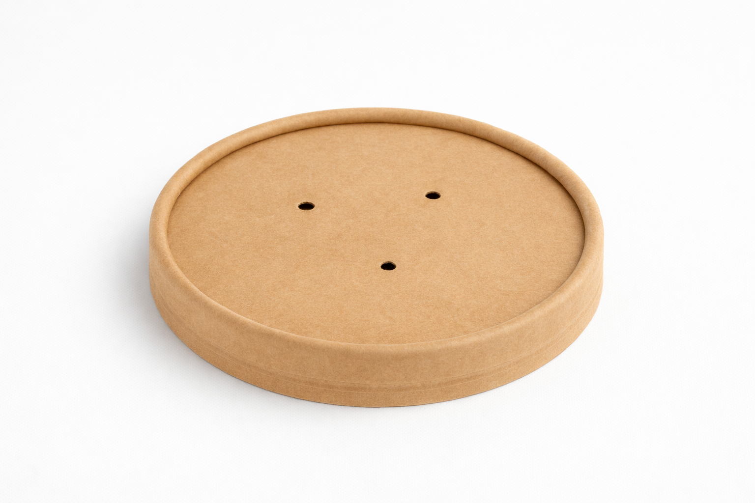 26-32oz Paperboard Vented Lid For Soup Container Kraft
