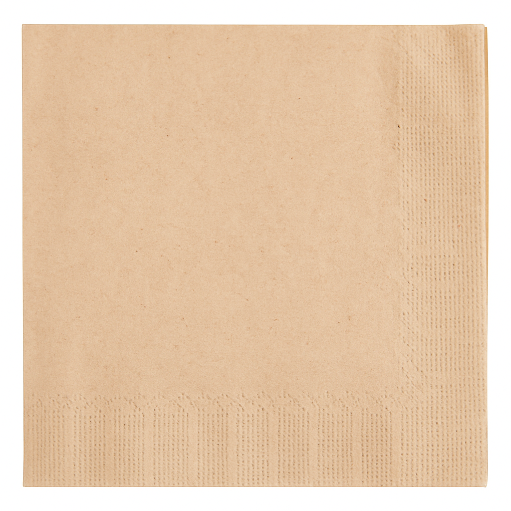 1 Ply 30cm Napkin Kraft - Unbleached
