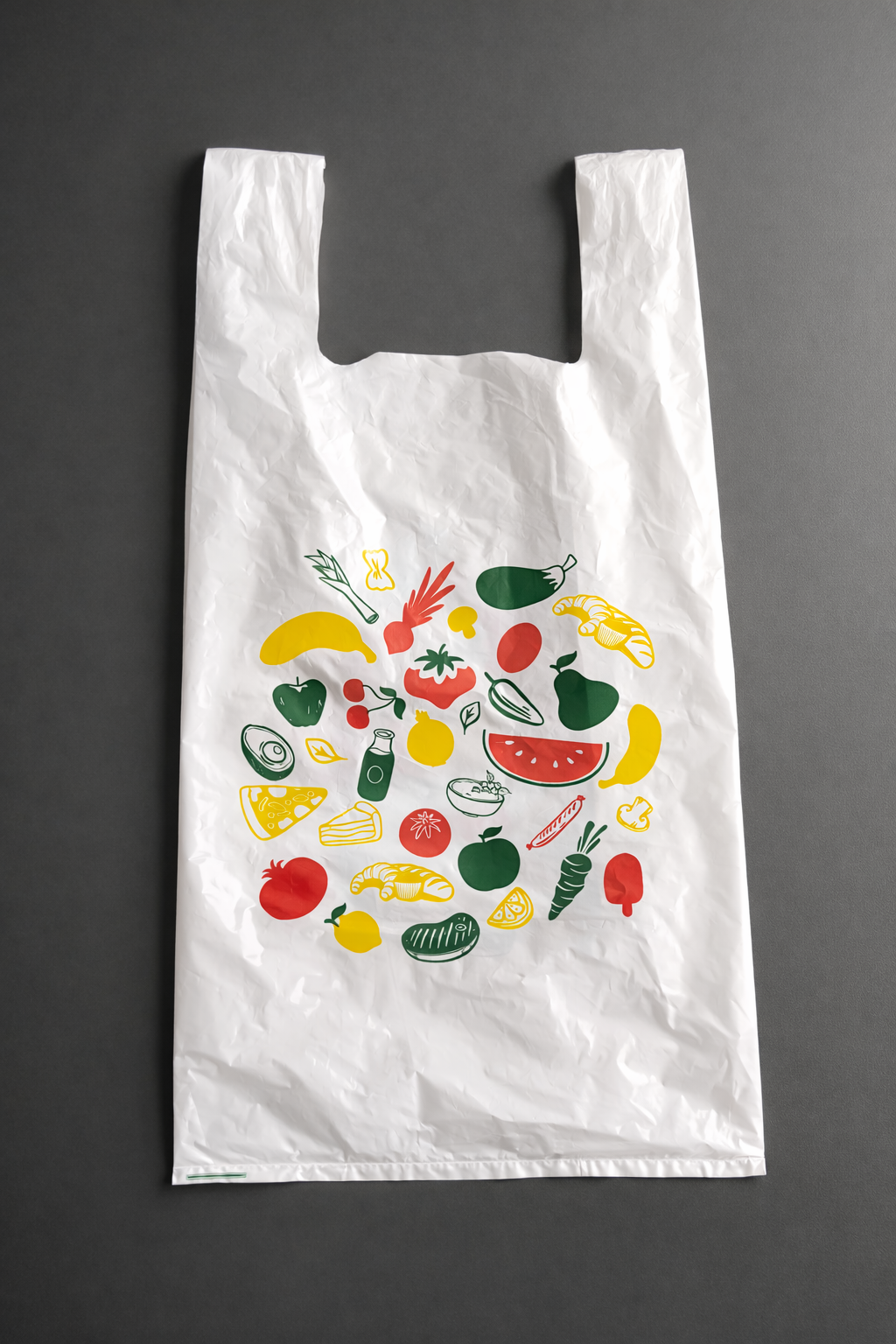 HDPE T-Shirt Shopping Bag – White Supermarket Carrier Bag 30X47X59 cm 33 Micron