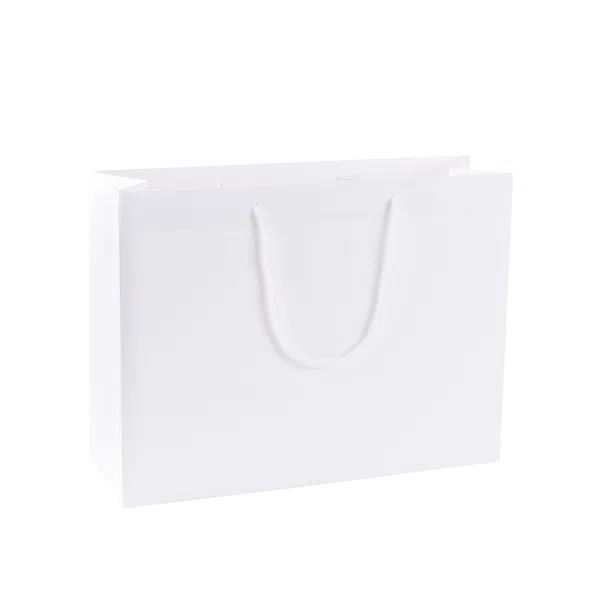 Extra Large Landscape White Paper Gift Bag With Rope Handles