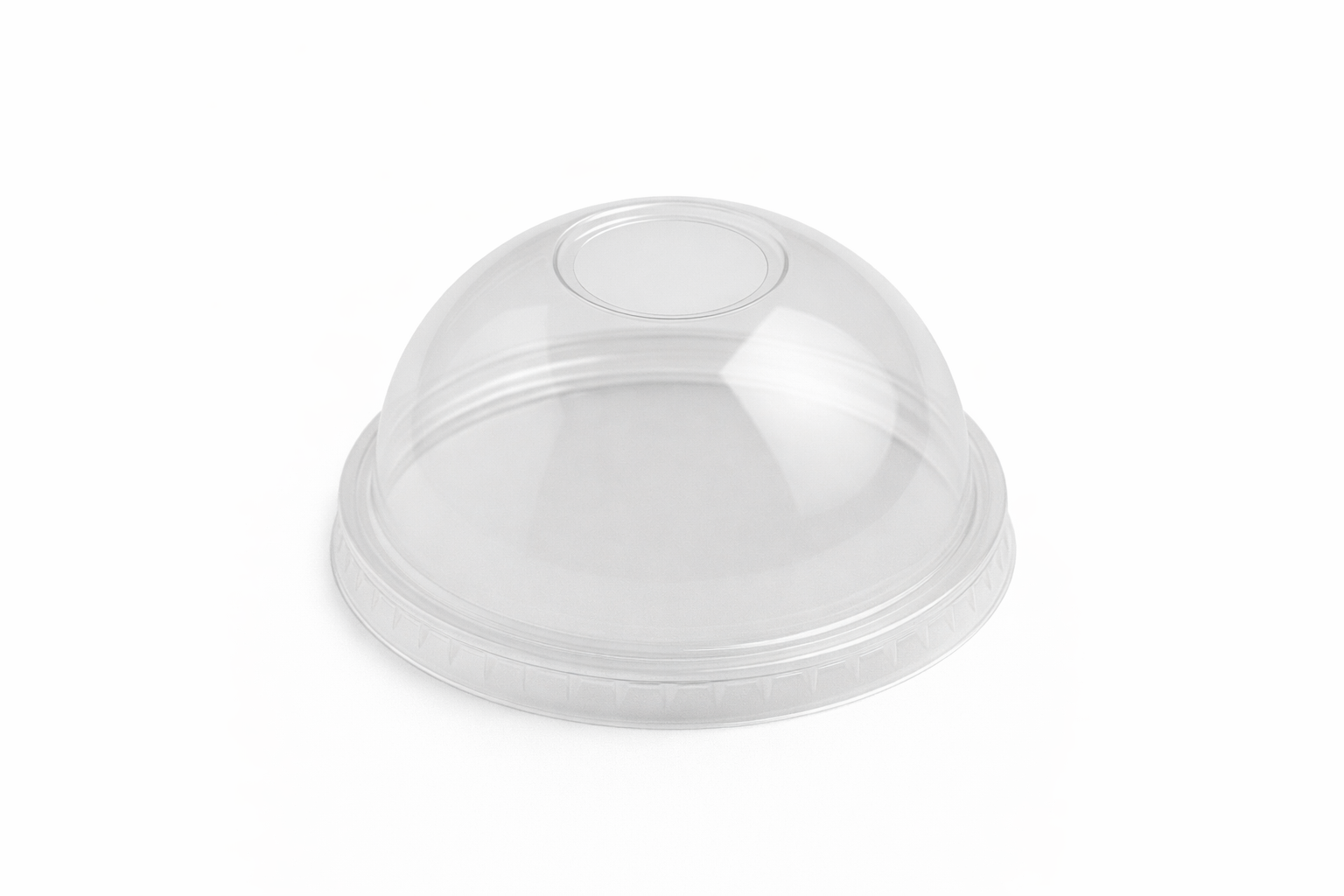 95mm Domed RPET Lids With Hole