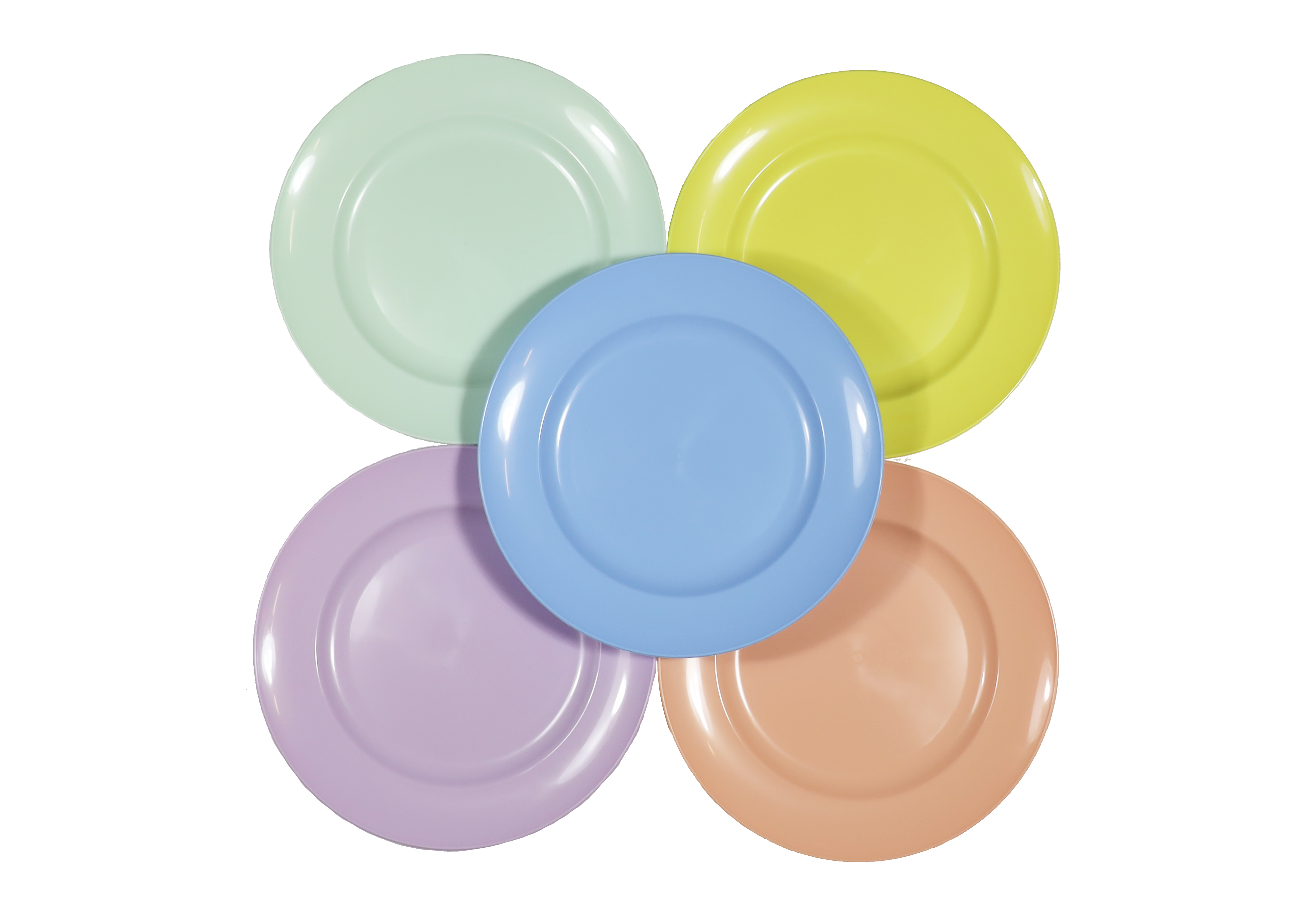 Rainbow Mix Colour Plates 21.5cm
