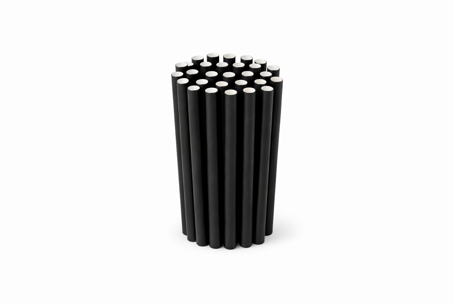 Paper Sip Straws Black 5.5 Inch 14cm