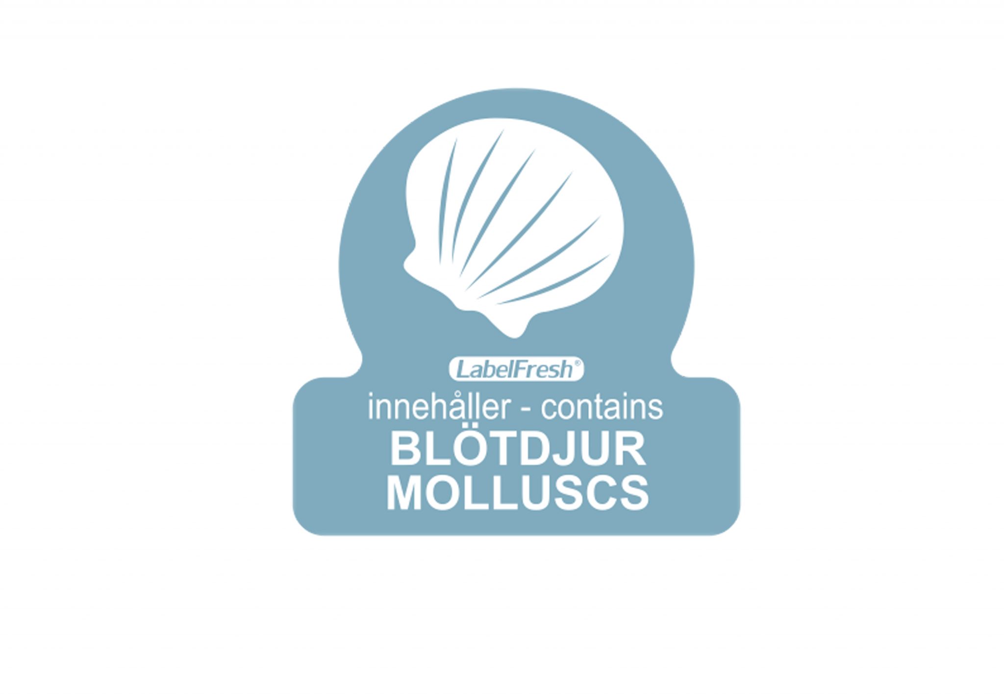 LF ALLERGEN LABELS - MOLLUSCS - 500 ON A ROLL