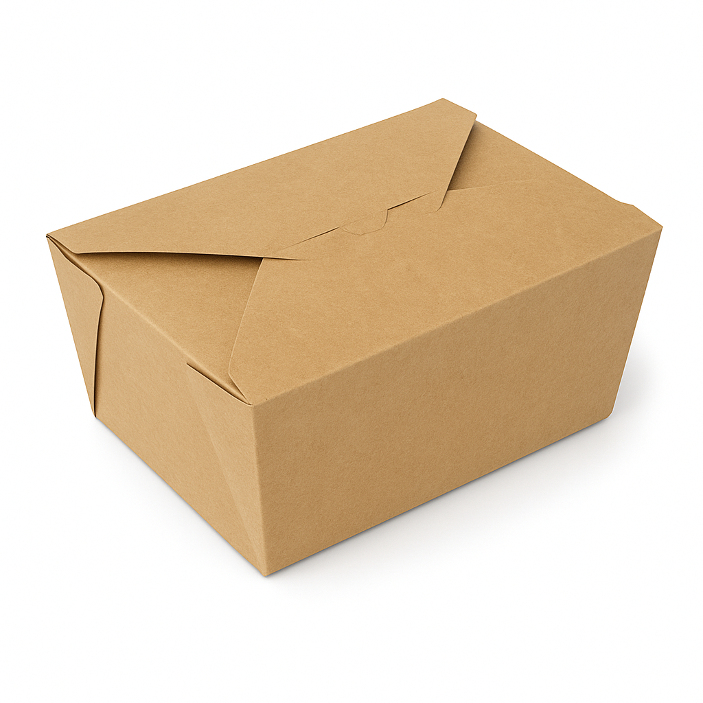 Compostable Paperboard Food Box Size #3 Kraft