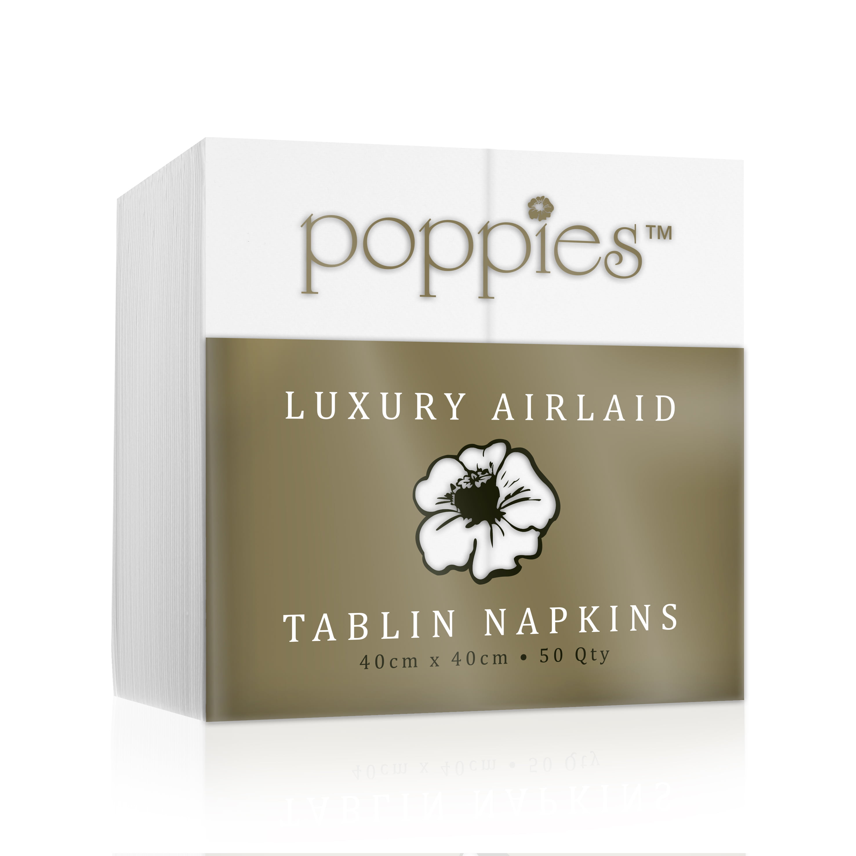 40cm Airlaid 8 Fold White Dinner Napkin