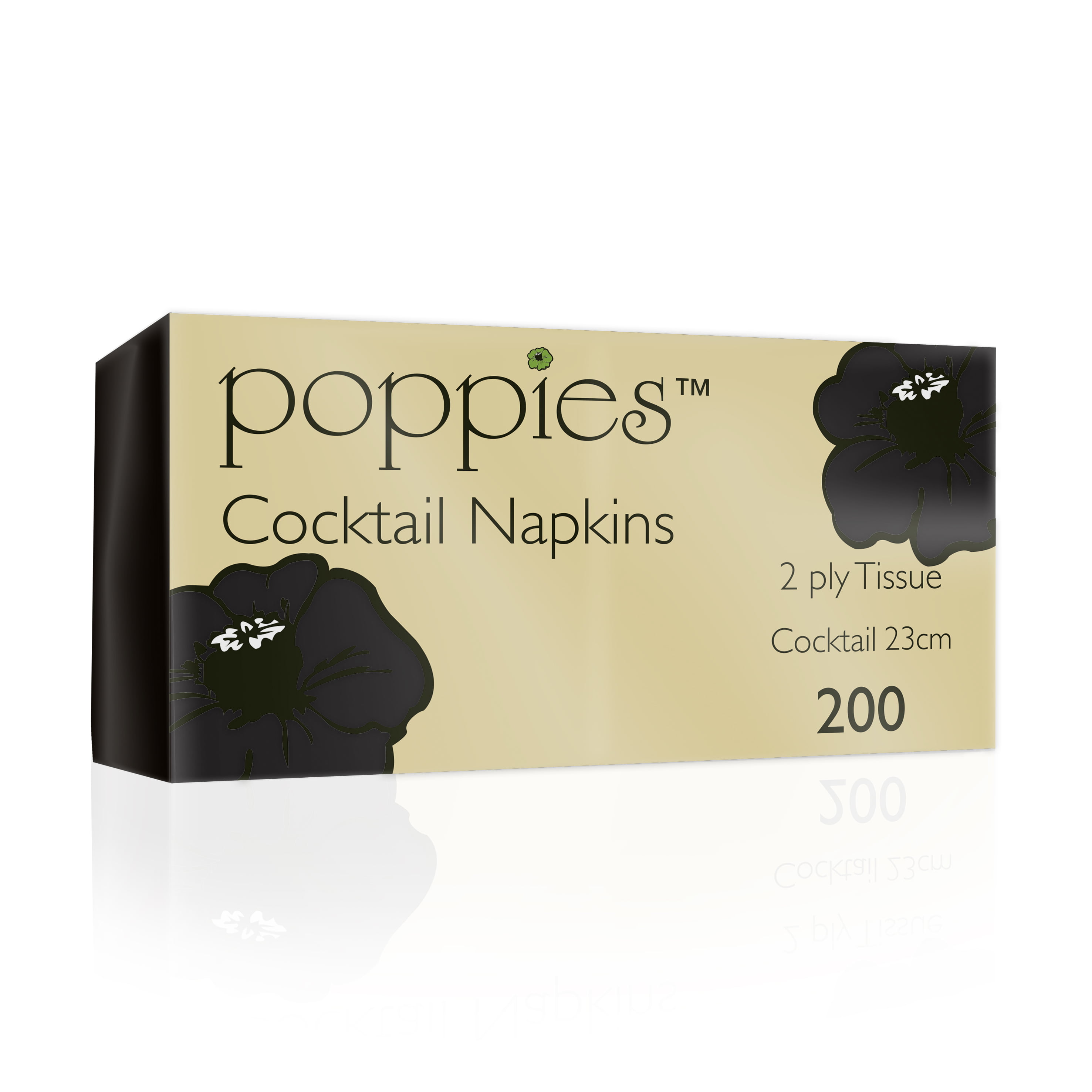 24cm 2 ply Black Cocktail Napkin