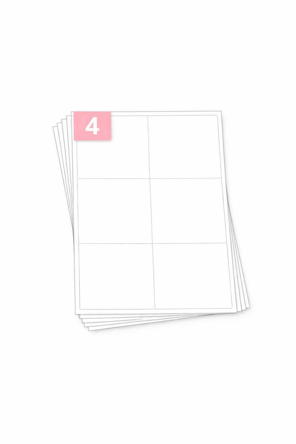 Address Labels A4 - 4 Labels Per Sheet